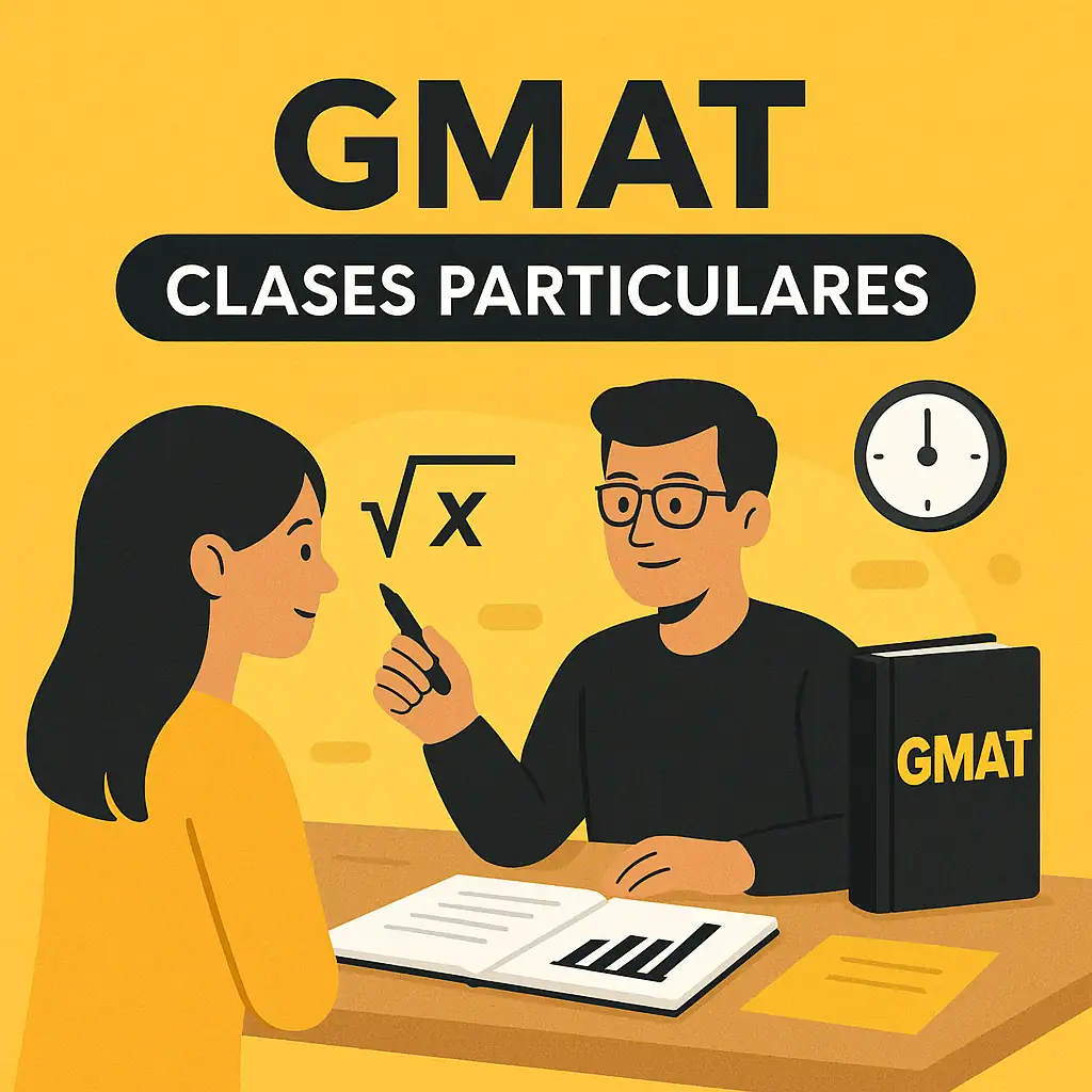 Estudiante con profesor en clase particular de GMAT